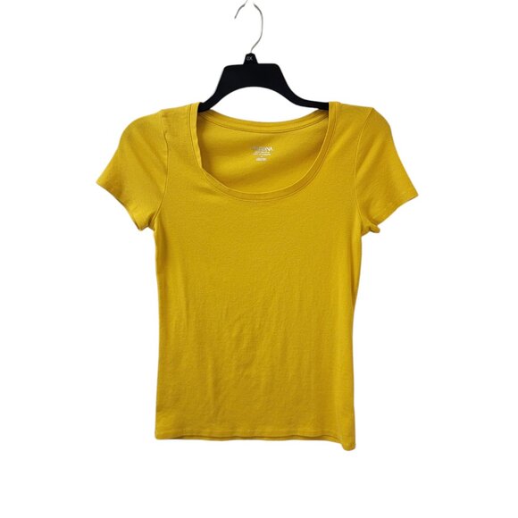Merona The Ultimate Tee Scoop Neck y2k Vintage Top Shirt Women's Medium Stretchy - Picture 1 of 6